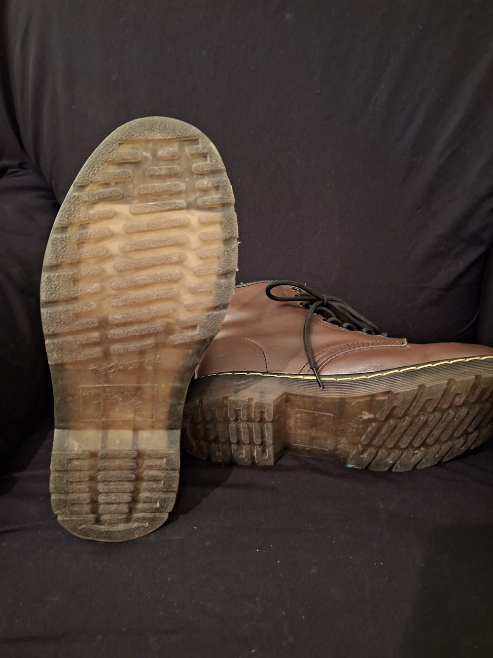 Dr. Martens Brown 8-Eye Leather Combat Boots - Picture 6 of 7